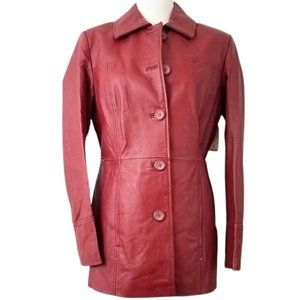 EAST 5TH Cabaret Red Genuine Leather Jacket Coat - Women's Small